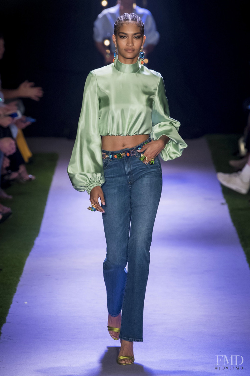 Anyelina Rosa featured in  the Brandon Maxwell fashion show for Spring/Summer 2020