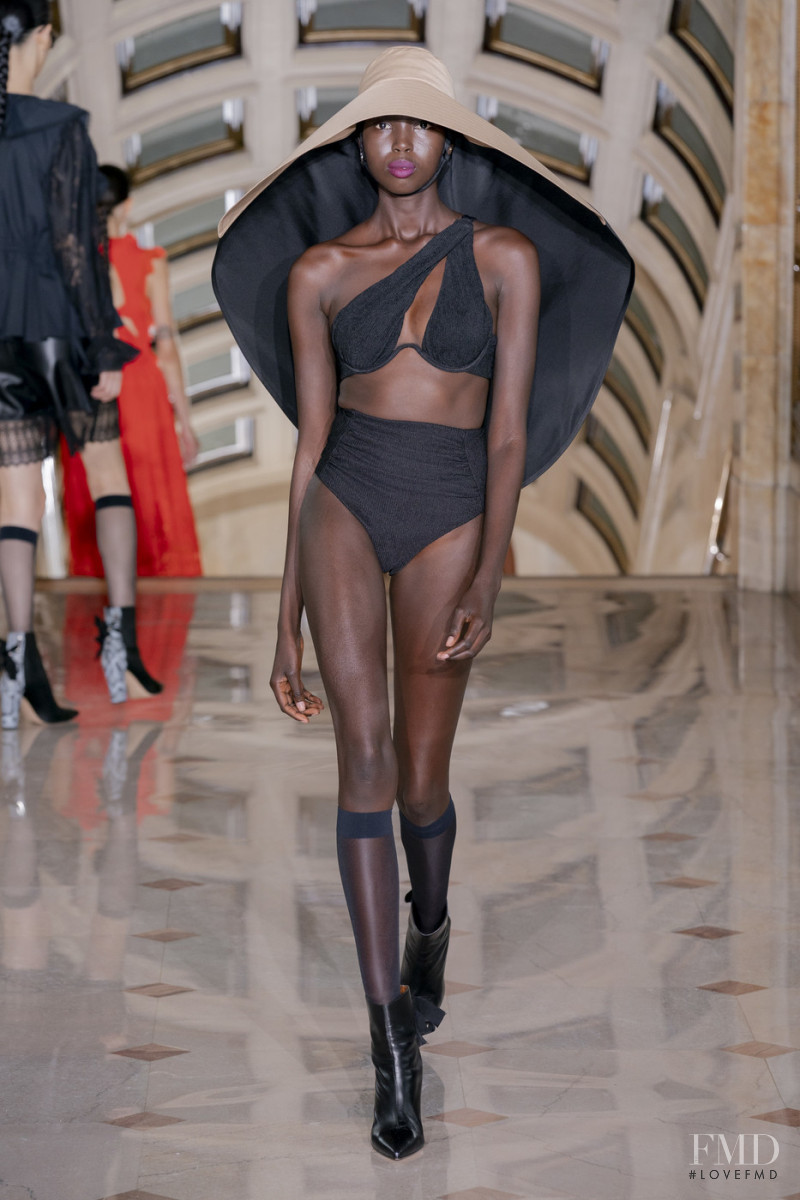 Ajok Madel featured in  the Self Portrait fashion show for Spring/Summer 2020