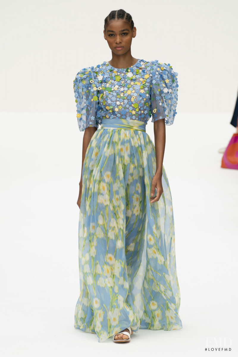 Blesnya Minher featured in  the Carolina Herrera fashion show for Spring/Summer 2020