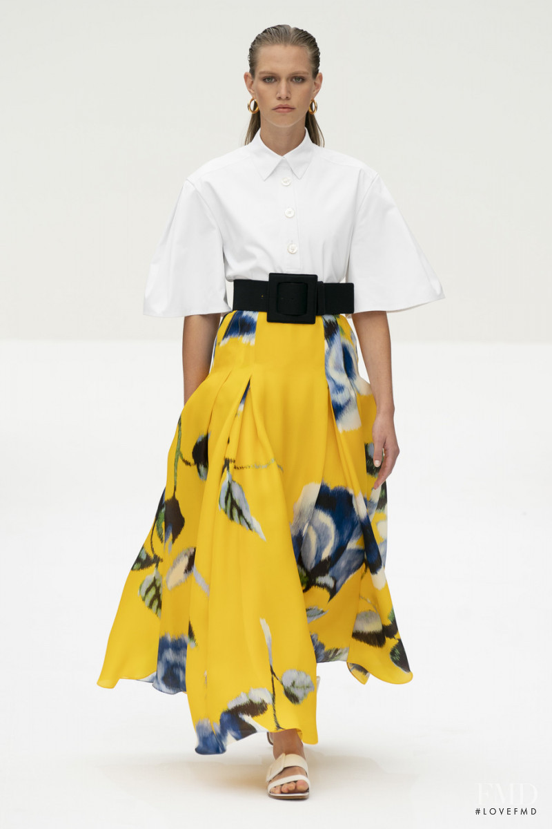 Nikki McGuire featured in  the Carolina Herrera fashion show for Spring/Summer 2020