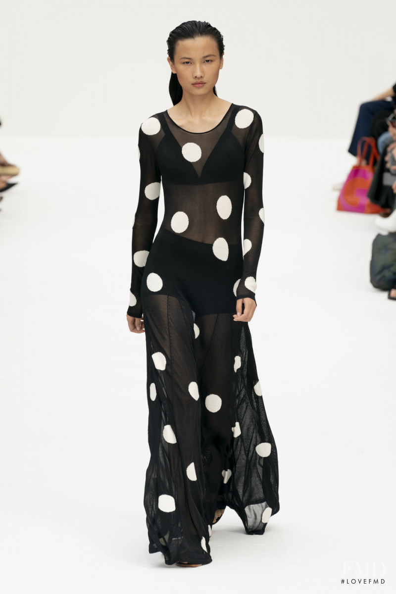Ning Jinyi featured in  the Carolina Herrera fashion show for Spring/Summer 2020