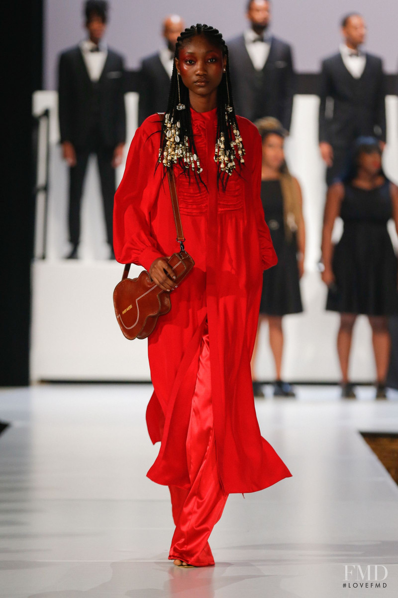 Eniola Abioro featured in  the Pyer Moss fashion show for Spring/Summer 2020
