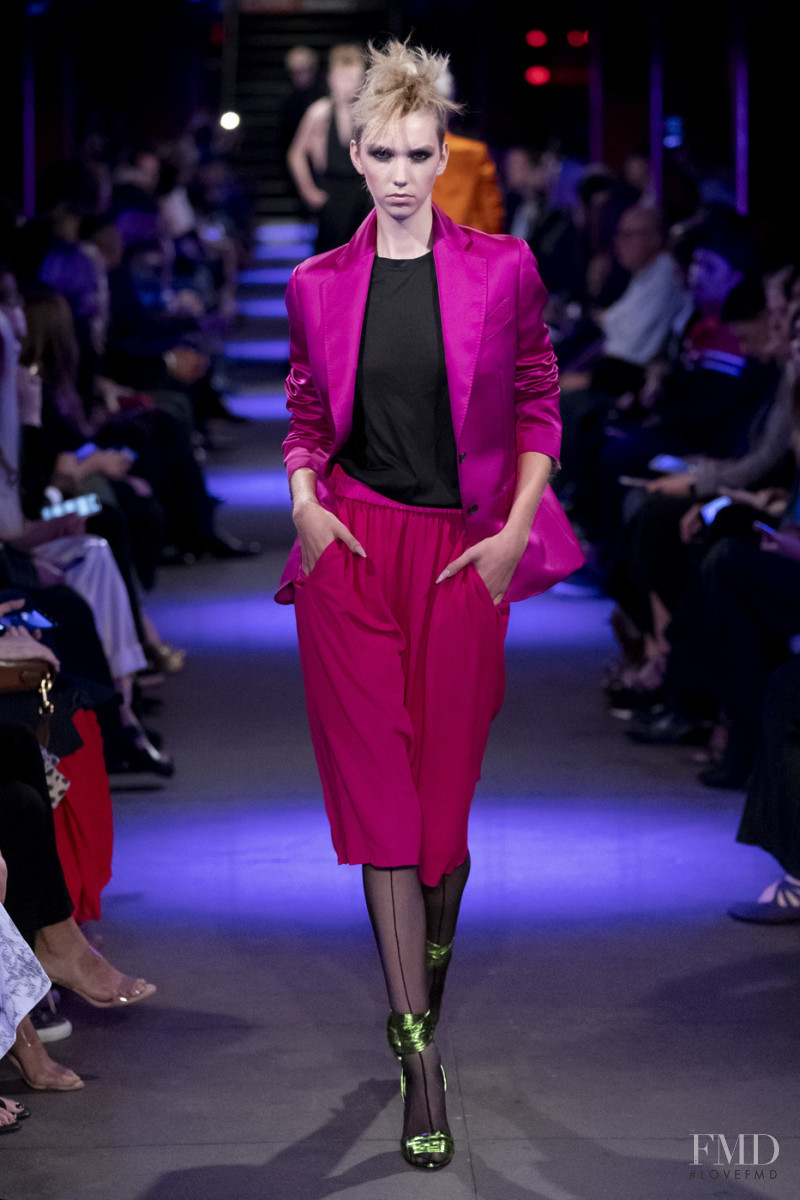 Bente Oort featured in  the Tom Ford fashion show for Spring/Summer 2020