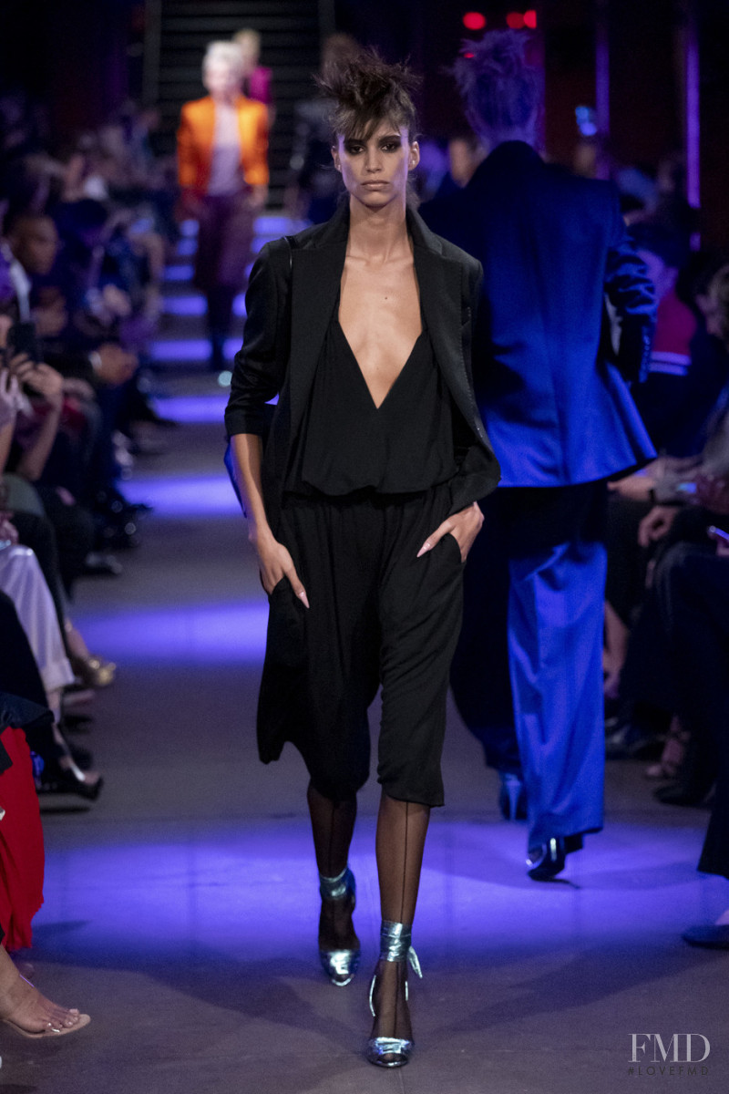Mica Arganaraz featured in  the Tom Ford fashion show for Spring/Summer 2020