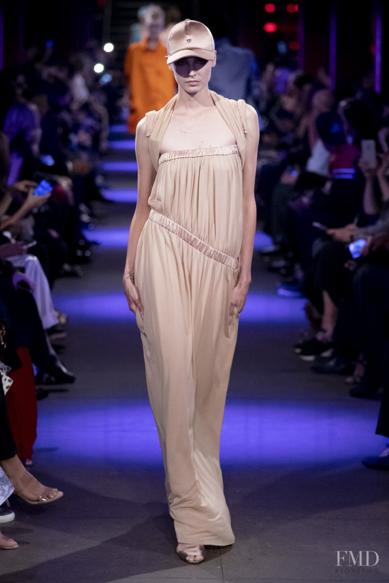 Joanna Krneta featured in  the Tom Ford fashion show for Spring/Summer 2020
