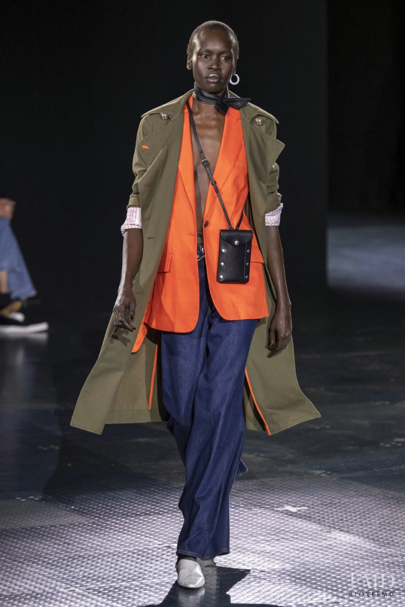 Alek Wek featured in  the rag & bone fashion show for Spring/Summer 2020