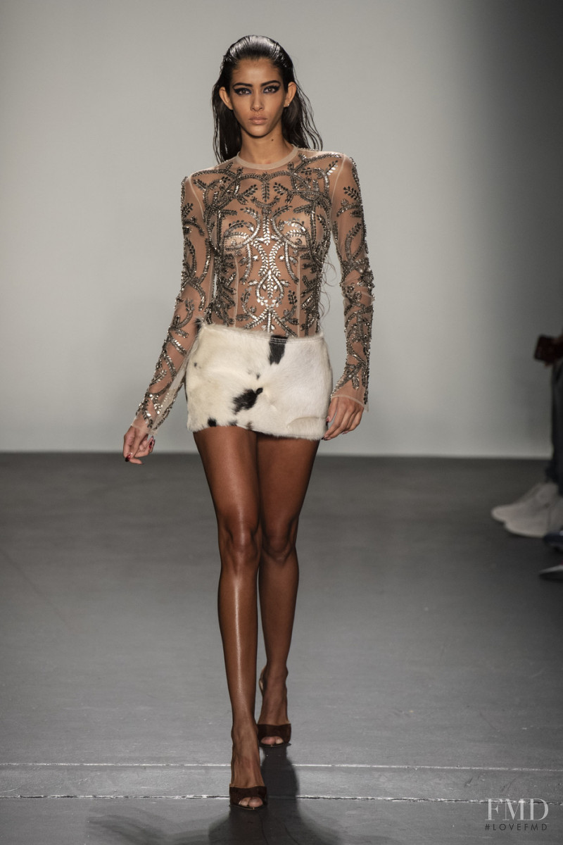 Brittany Noon featured in  the Laquan Smith fashion show for Spring/Summer 2020