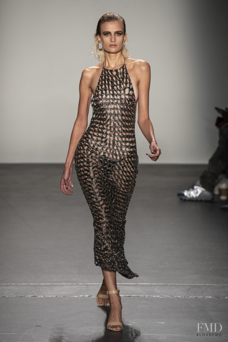 Veronika Vilim featured in  the Laquan Smith fashion show for Spring/Summer 2020