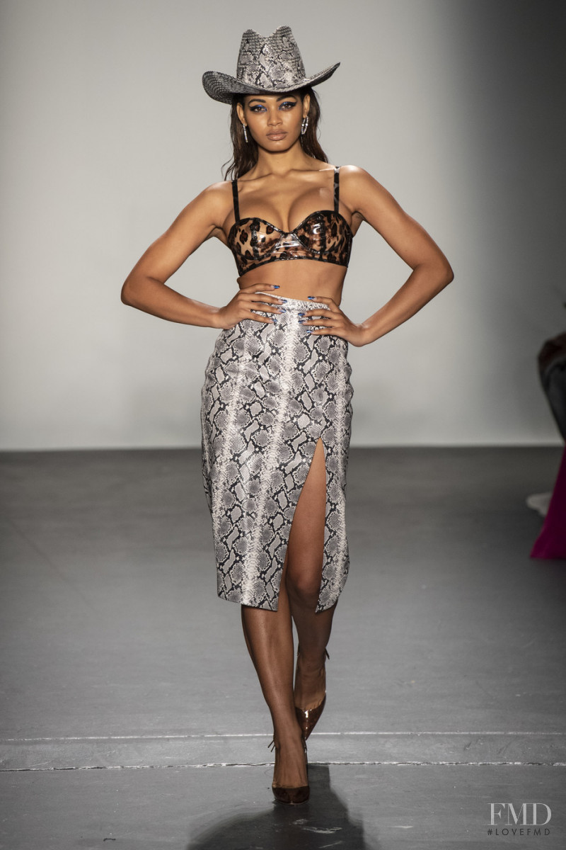 Danielle Herrington featured in  the Laquan Smith fashion show for Spring/Summer 2020