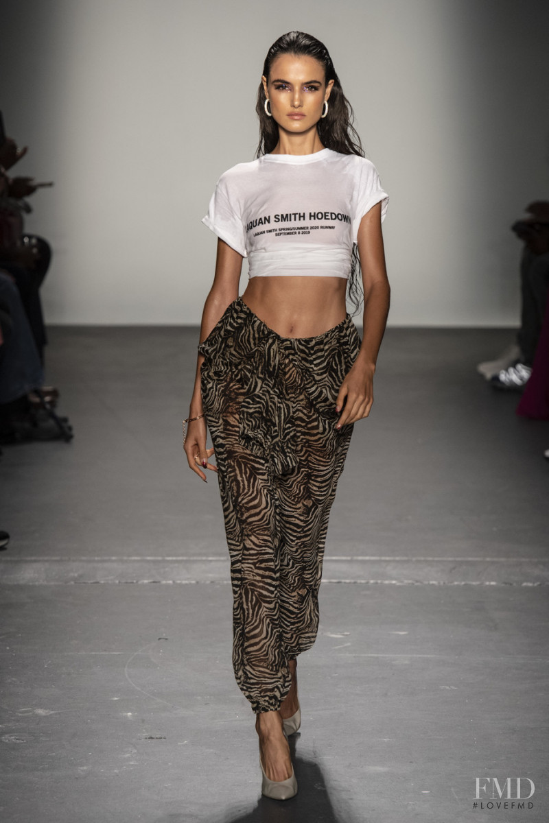 Blanca Padilla featured in  the Laquan Smith fashion show for Spring/Summer 2020