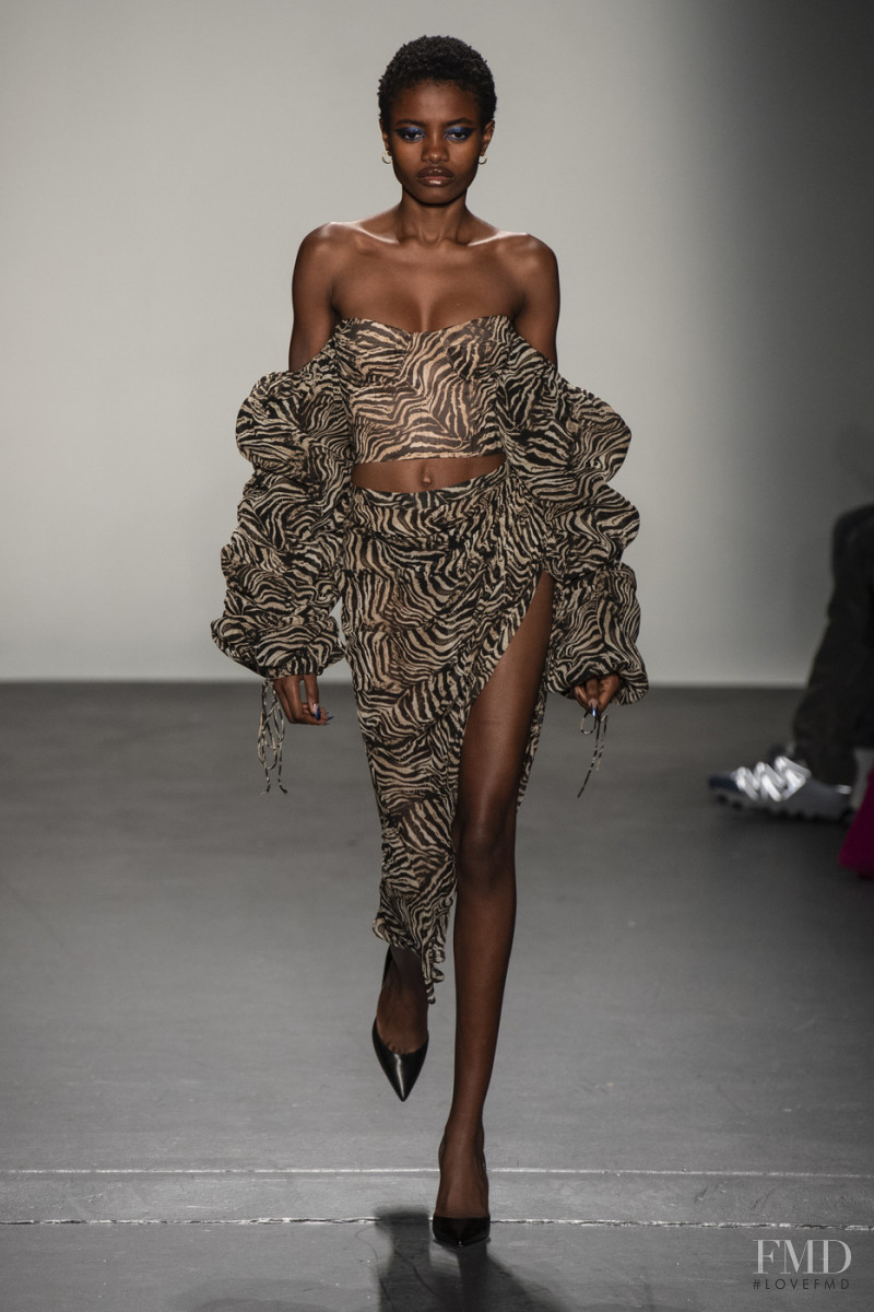 Elizabeth Ayodele featured in  the Laquan Smith fashion show for Spring/Summer 2020