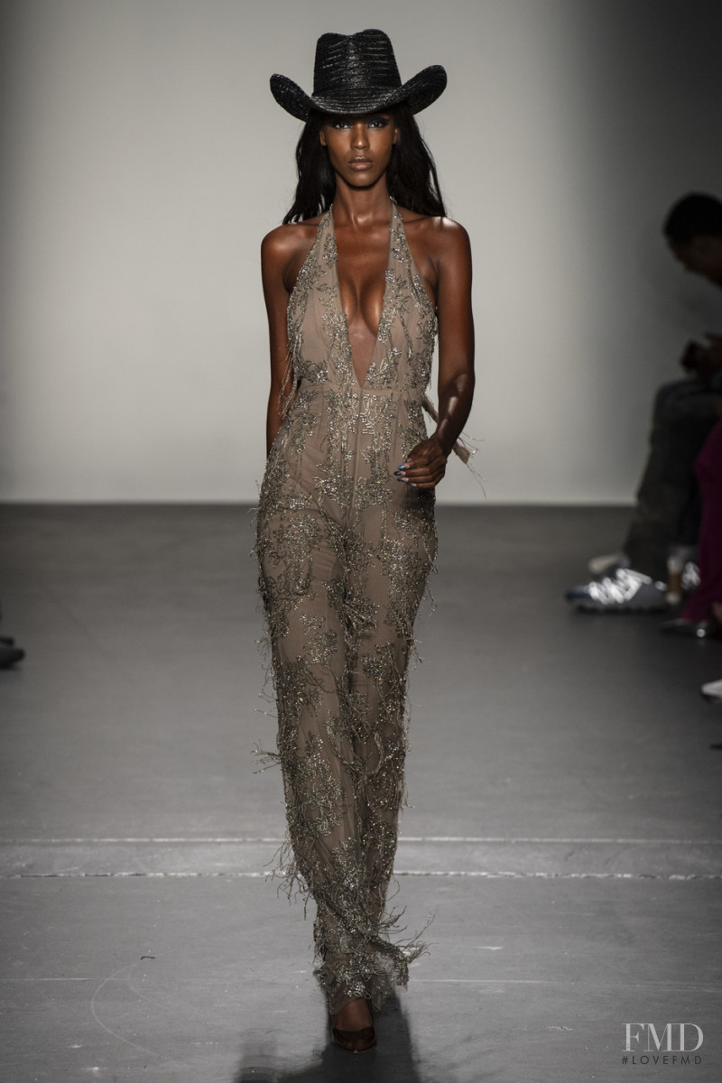 Leila Ndabirabe featured in  the Laquan Smith fashion show for Spring/Summer 2020