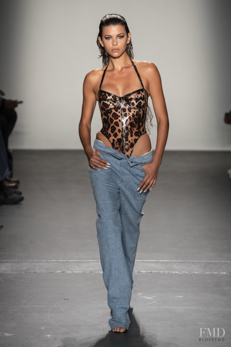 Georgia Fowler featured in  the Laquan Smith fashion show for Spring/Summer 2020