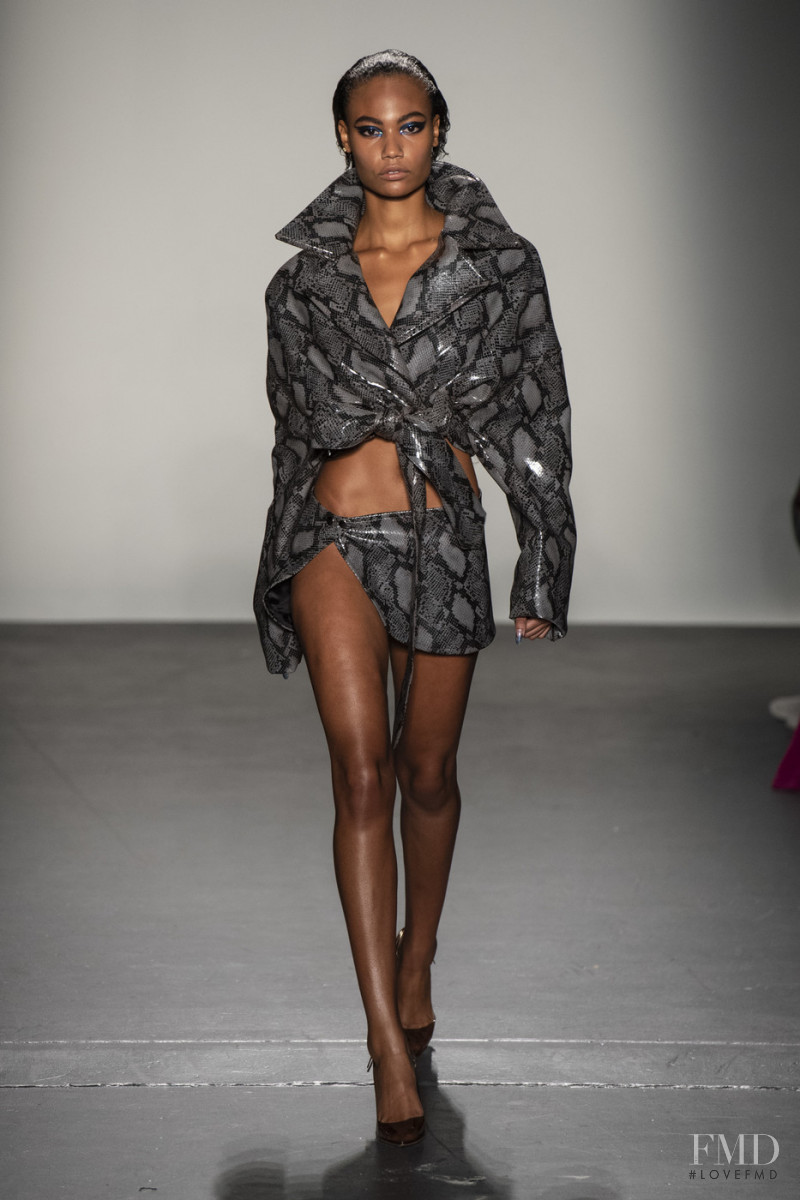 Ange-Marie Moutambou featured in  the Laquan Smith fashion show for Spring/Summer 2020