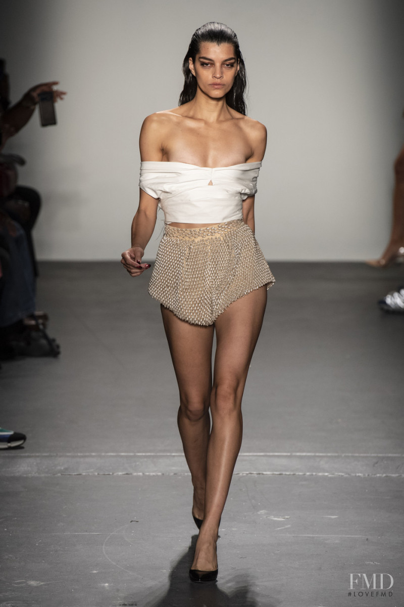 Bianca Redmerski featured in  the Laquan Smith fashion show for Spring/Summer 2020