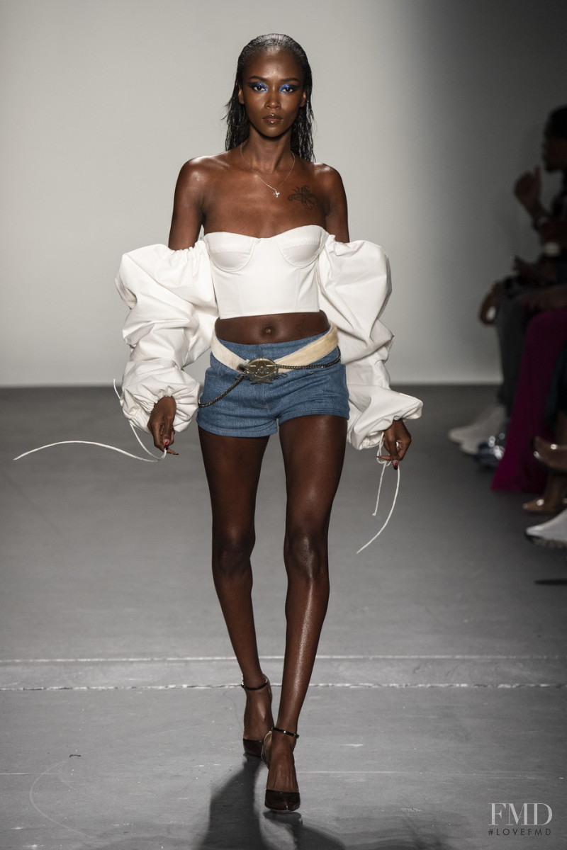 Riley Montana featured in  the Laquan Smith fashion show for Spring/Summer 2020