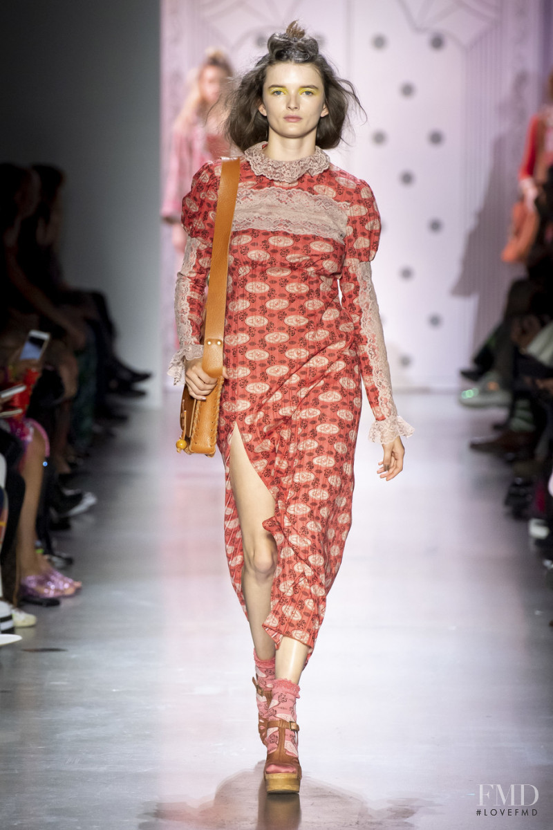 Primrose Archer featured in  the Anna Sui fashion show for Spring/Summer 2020