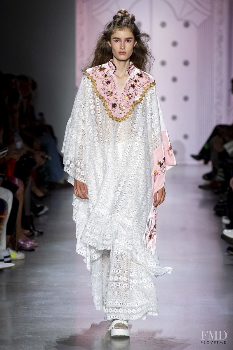 Nina Fresneau featured in  the Anna Sui fashion show for Spring/Summer 2020