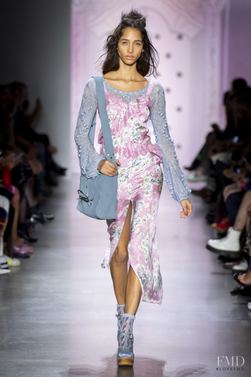 Yasmin Wijnaldum featured in  the Anna Sui fashion show for Spring/Summer 2020