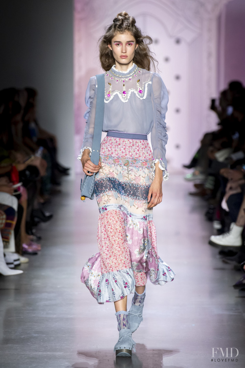 Nina Fresneau featured in  the Anna Sui fashion show for Spring/Summer 2020