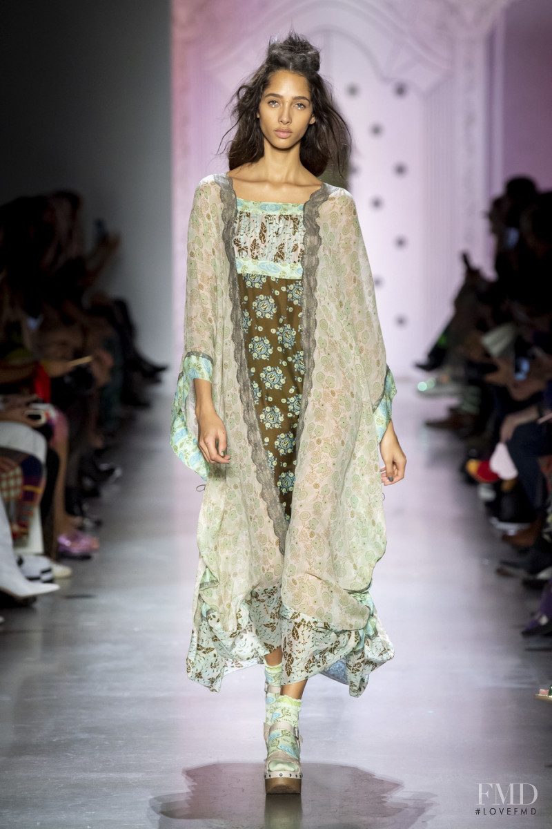 Yasmin Wijnaldum featured in  the Anna Sui fashion show for Spring/Summer 2020