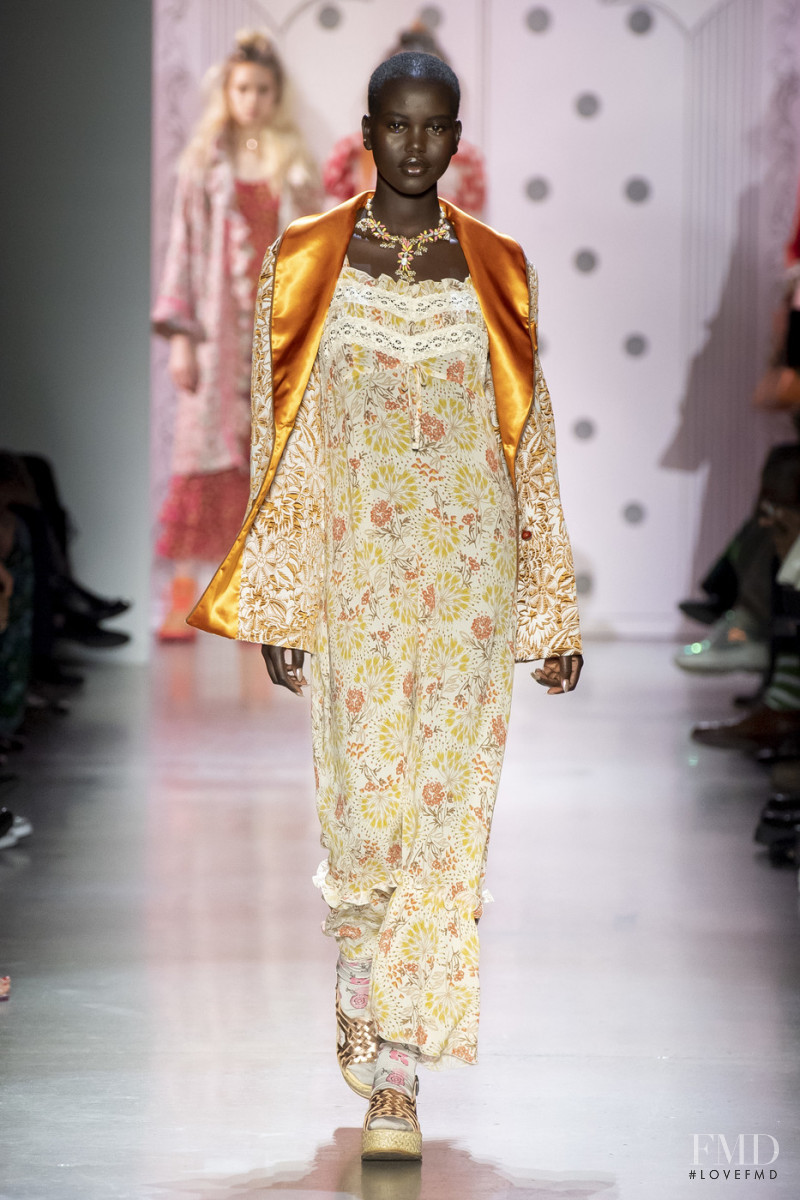 Adut Akech Bior featured in  the Anna Sui fashion show for Spring/Summer 2020