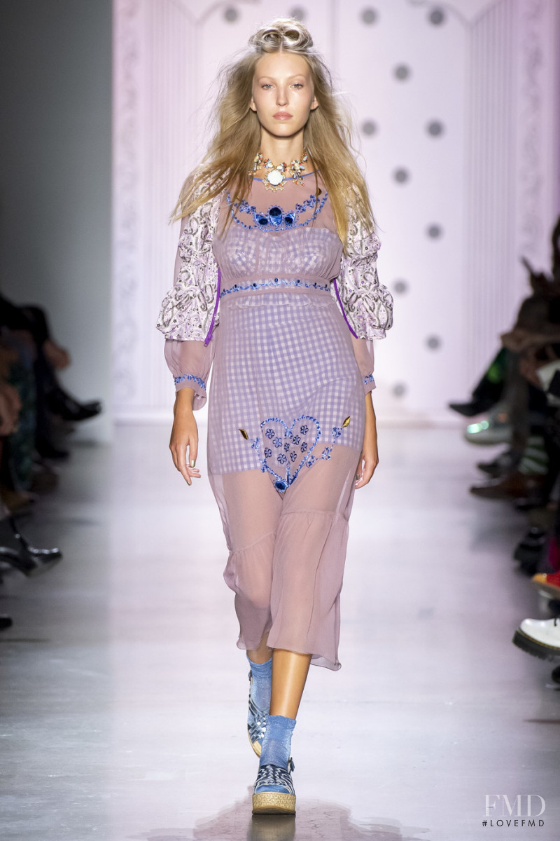 Ella Richards featured in  the Anna Sui fashion show for Spring/Summer 2020