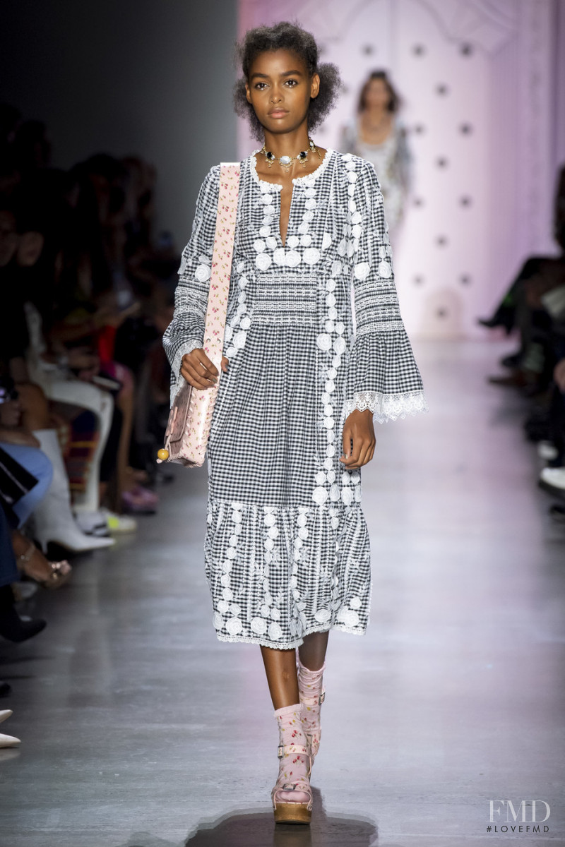 Blesnya Minher featured in  the Anna Sui fashion show for Spring/Summer 2020