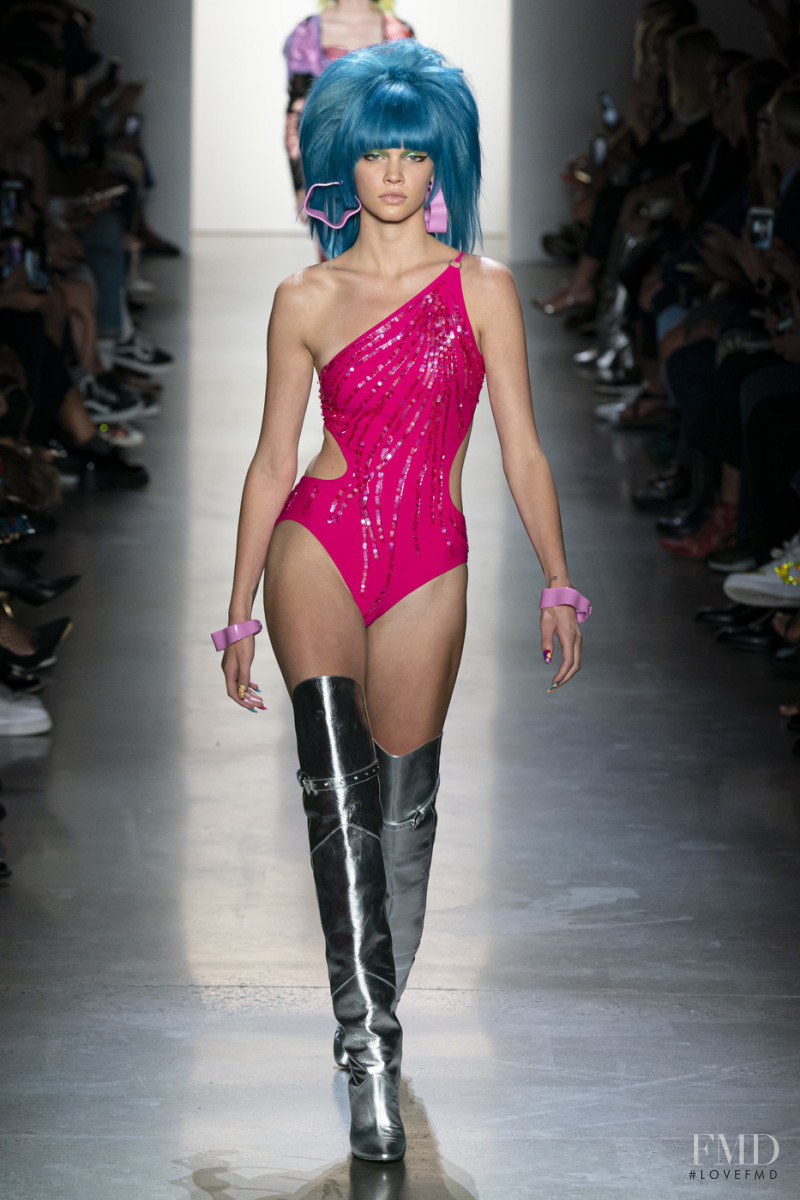 Faith Lynch featured in  the Jeremy Scott fashion show for Spring/Summer 2020