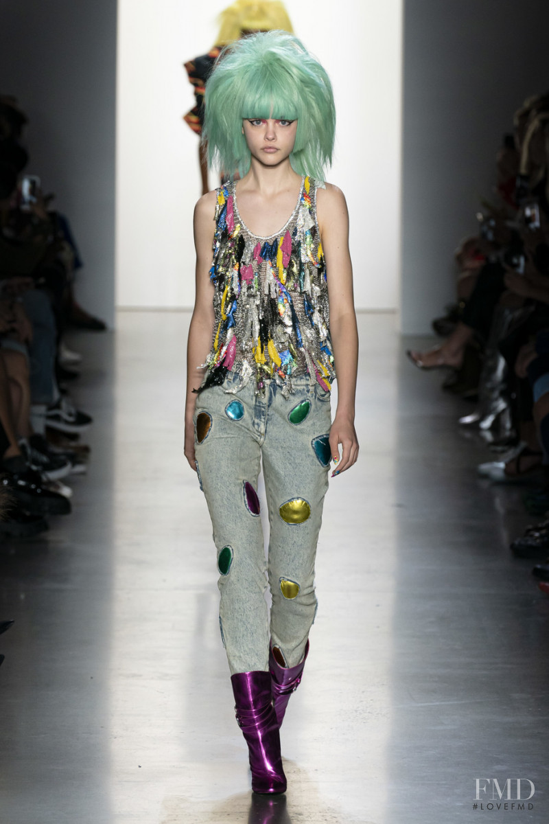 Marija Zezelj featured in  the Jeremy Scott fashion show for Spring/Summer 2020