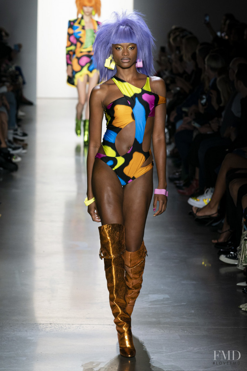 Mayowa Nicholas featured in  the Jeremy Scott fashion show for Spring/Summer 2020