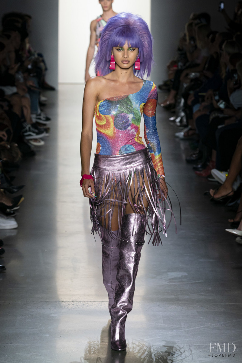 Aira Ferreira featured in  the Jeremy Scott fashion show for Spring/Summer 2020