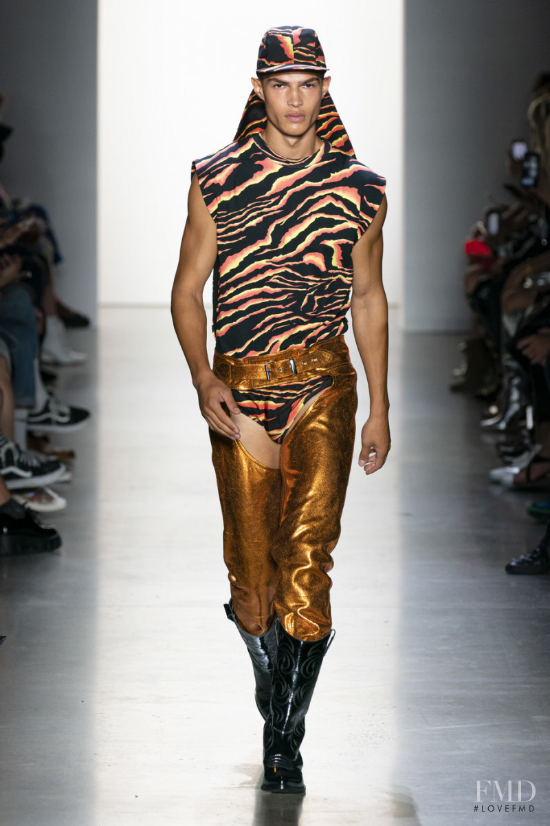 Noah Luis Brown featured in  the Jeremy Scott fashion show for Spring/Summer 2020