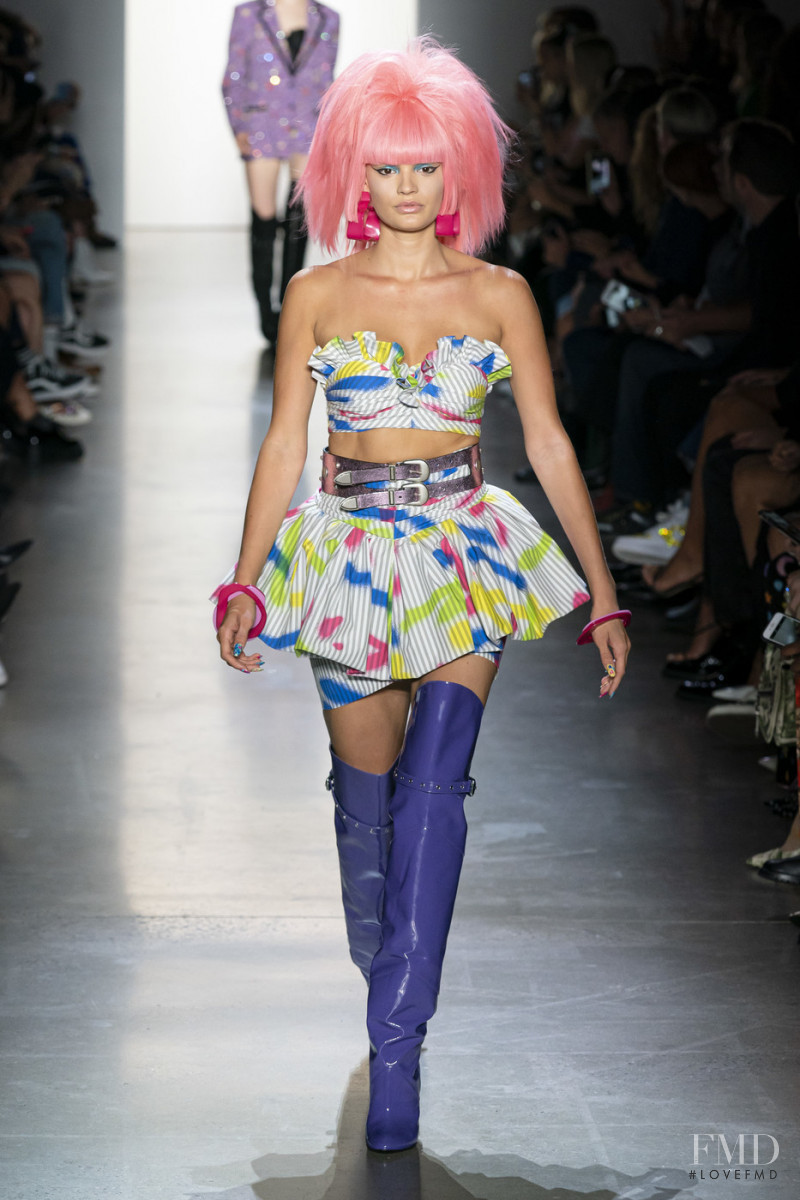 Cayley King featured in  the Jeremy Scott fashion show for Spring/Summer 2020