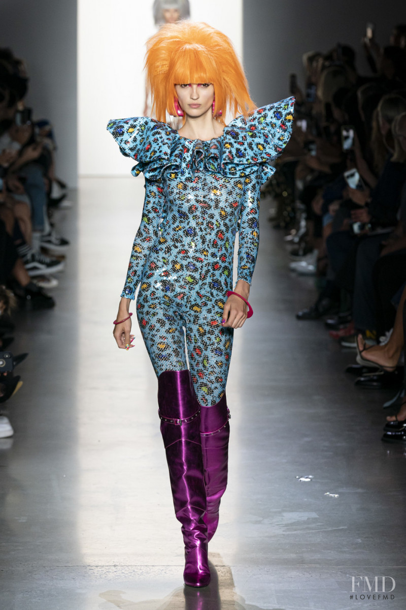 Camille Hurel featured in  the Jeremy Scott fashion show for Spring/Summer 2020