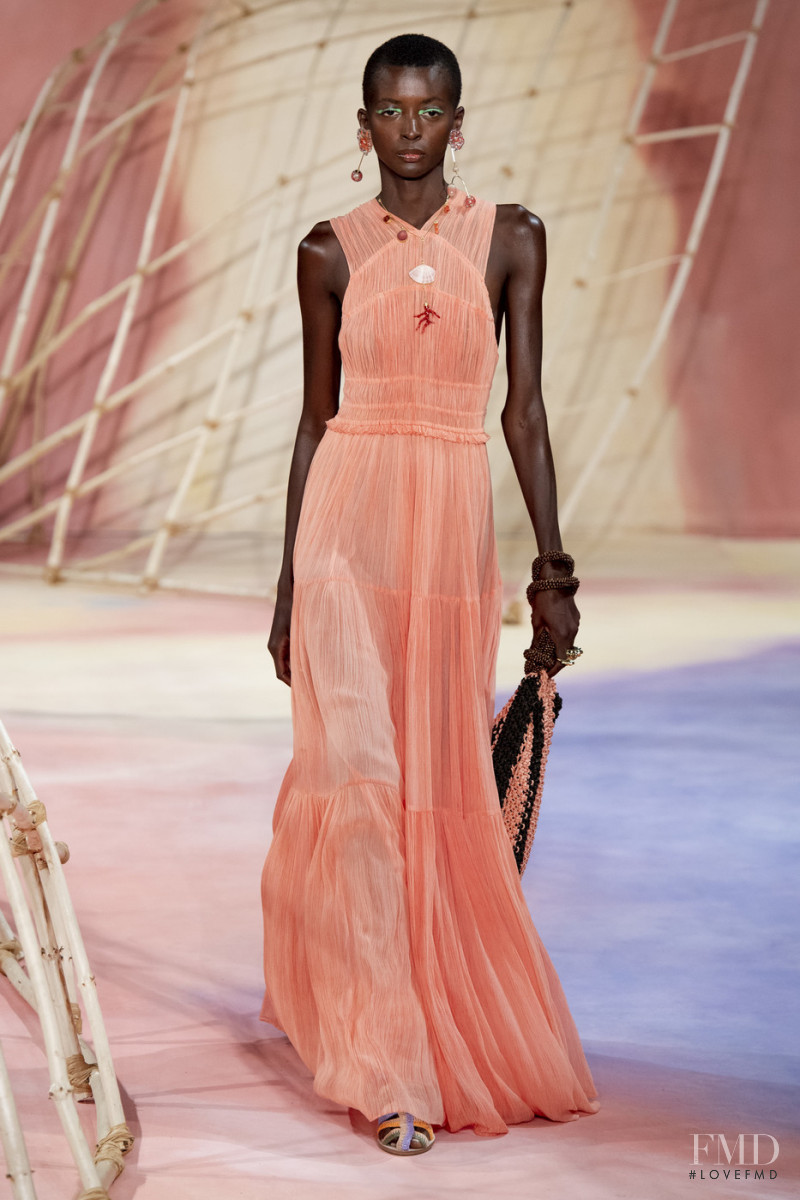 Amira Pinheiro featured in  the Ulla Johnson fashion show for Spring/Summer 2020