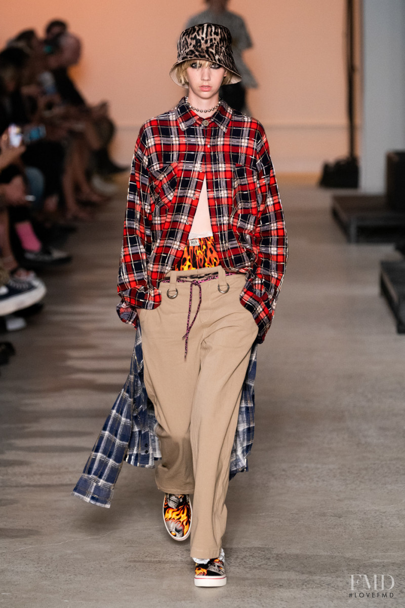 Bente Oort featured in  the R13 fashion show for Spring/Summer 2020