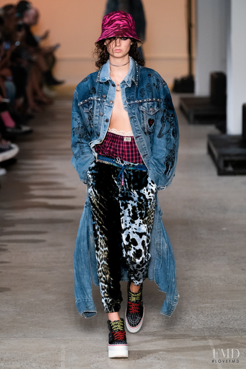 Giselle Norman featured in  the R13 fashion show for Spring/Summer 2020