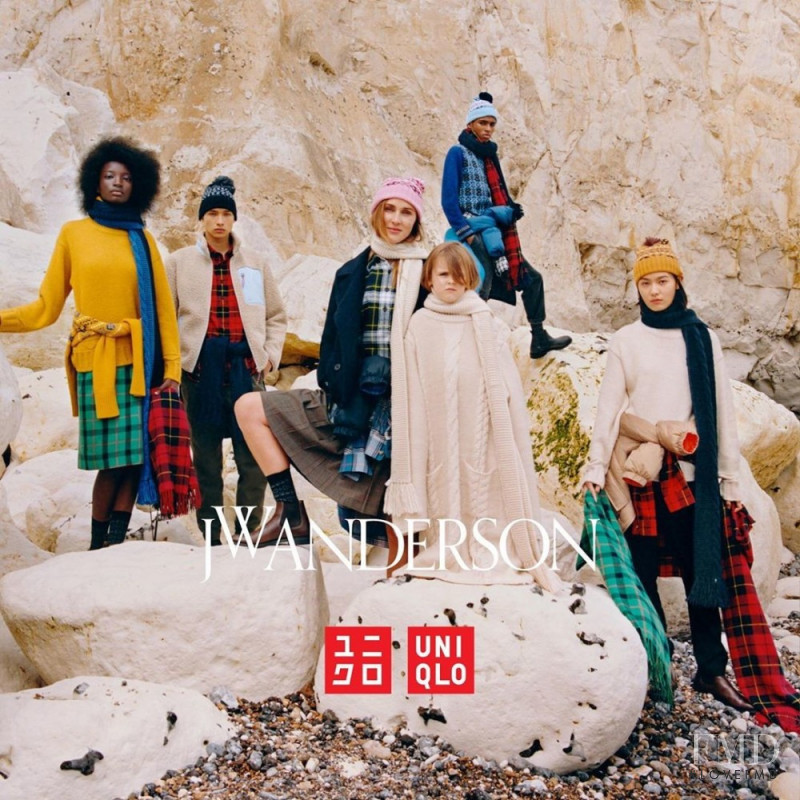 Jia Li Zhao featured in  the Uniqlo x J.W. Anderson advertisement for Autumn/Winter 2019