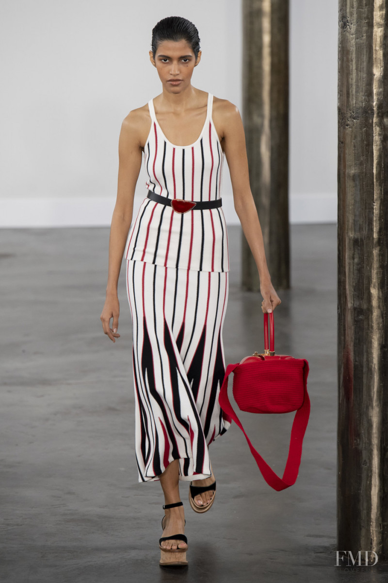 Pooja Mor featured in  the Gabriela Hearst fashion show for Spring/Summer 2020