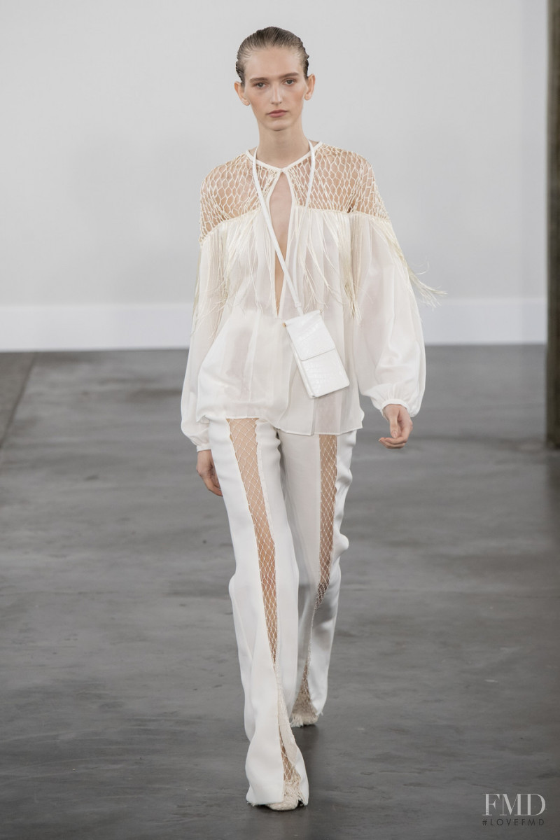 Mia Brammer featured in  the Gabriela Hearst fashion show for Spring/Summer 2020