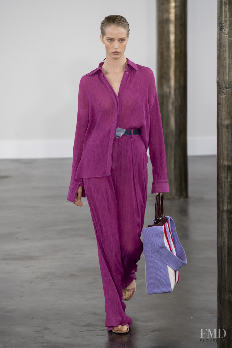 Abby Champion featured in  the Gabriela Hearst fashion show for Spring/Summer 2020