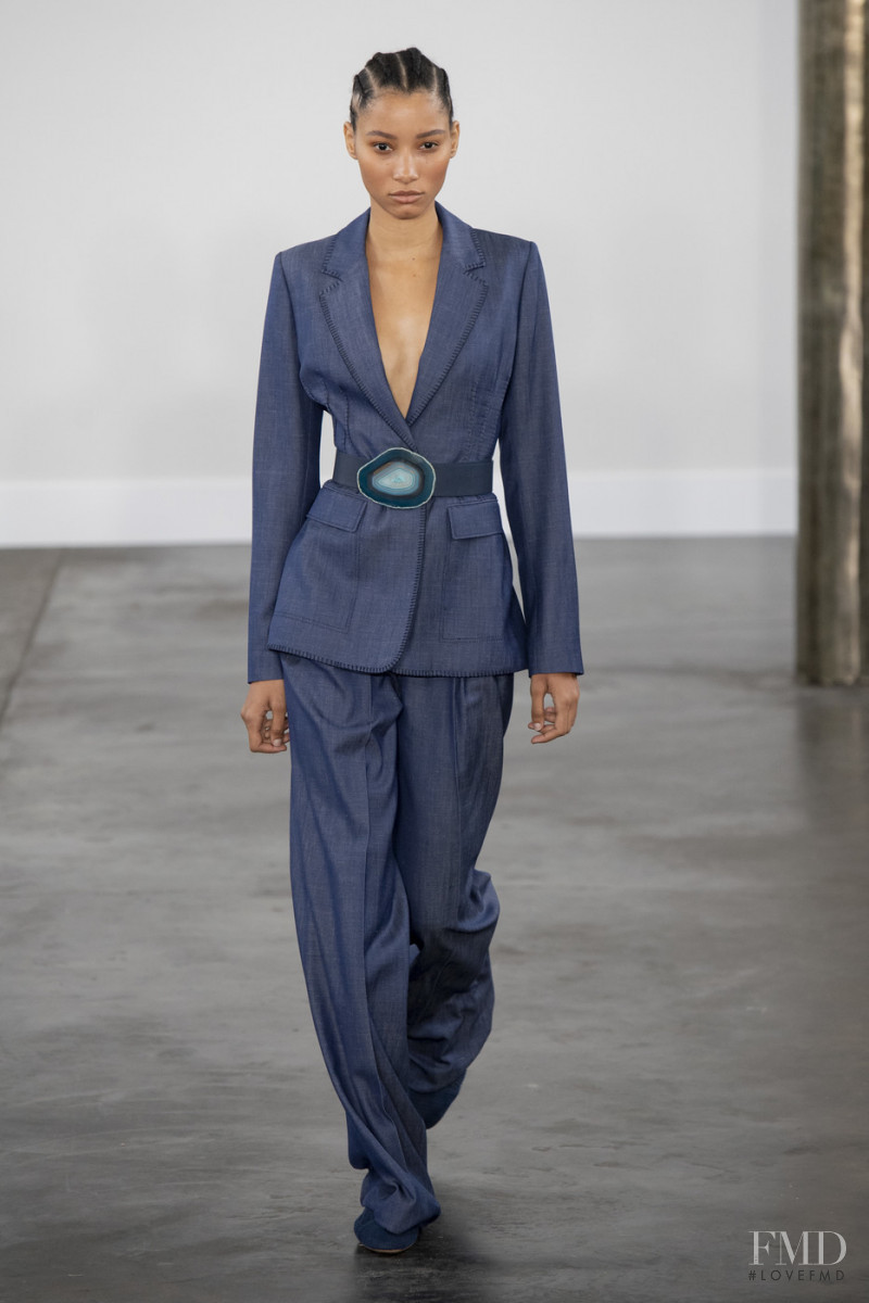 Lineisy Montero featured in  the Gabriela Hearst fashion show for Spring/Summer 2020