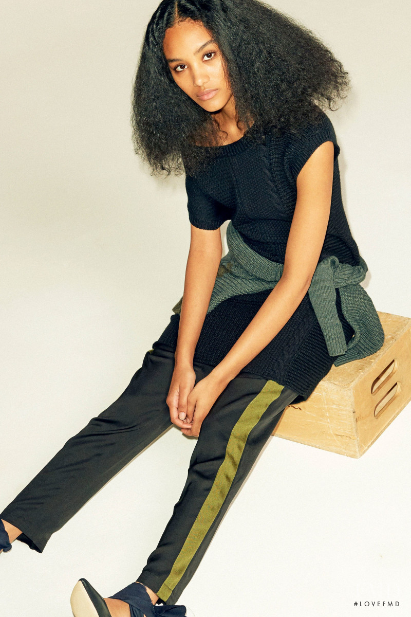 Xiara Waller featured in  the Public School lookbook for Resort 2018