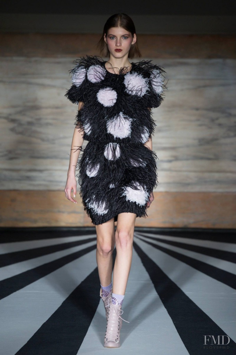 Valery Kaufman featured in  the Matthew Williamson fashion show for Autumn/Winter 2014