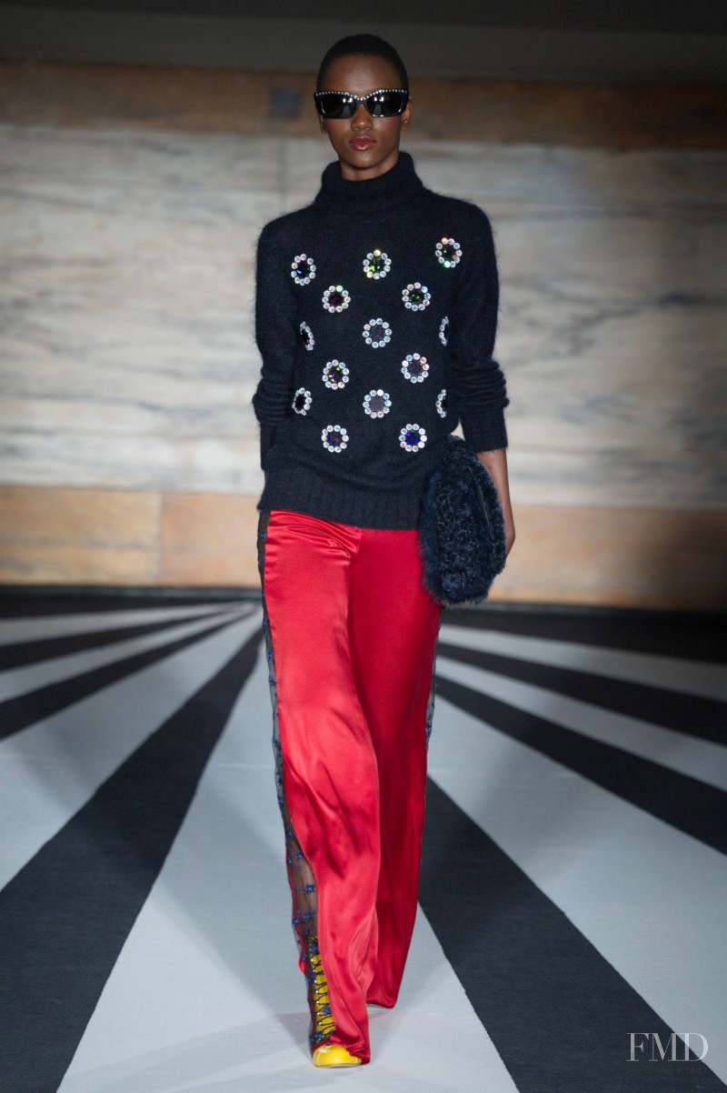 Herieth Paul featured in  the Matthew Williamson fashion show for Autumn/Winter 2014