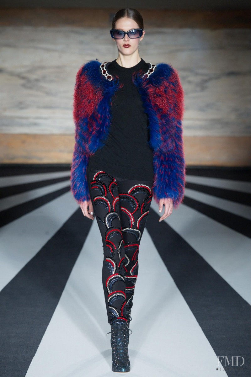 Logan Patterson featured in  the Matthew Williamson fashion show for Autumn/Winter 2014