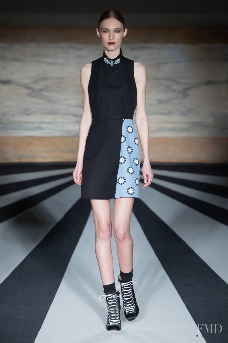 Manuela Frey featured in  the Matthew Williamson fashion show for Autumn/Winter 2014