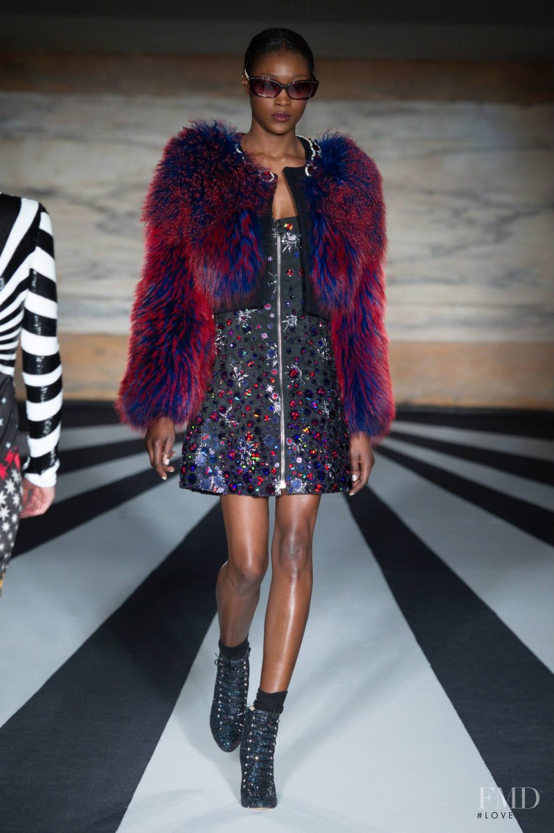 Betty Adewole featured in  the Matthew Williamson fashion show for Autumn/Winter 2014