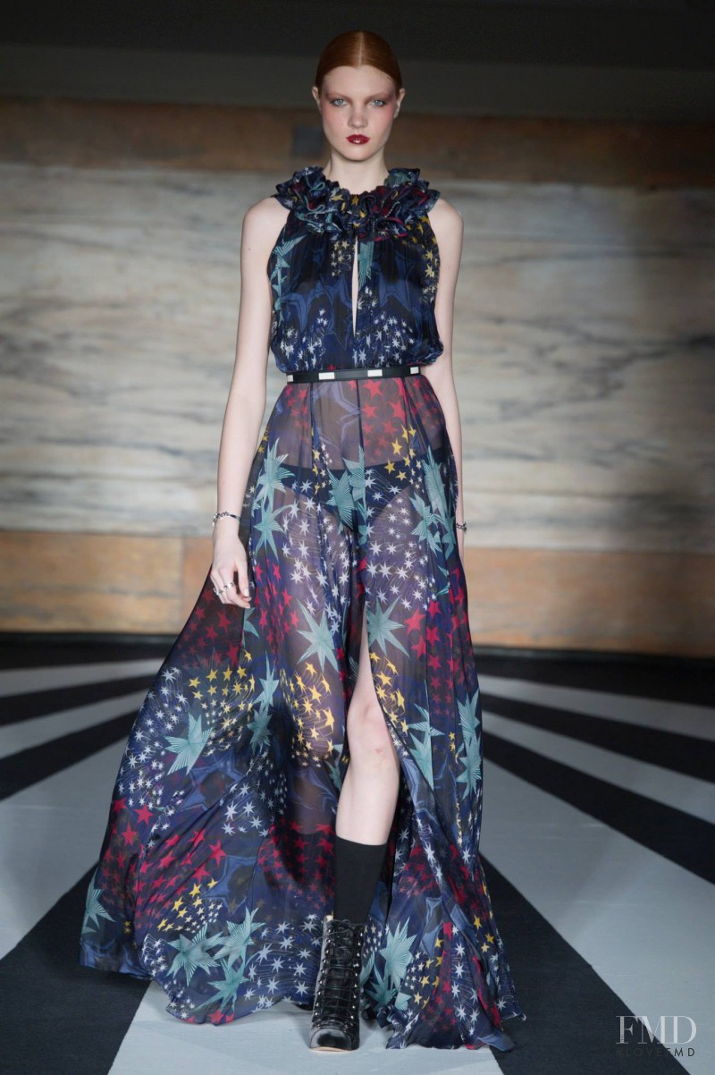 Anastasia Ivanova featured in  the Matthew Williamson fashion show for Autumn/Winter 2014